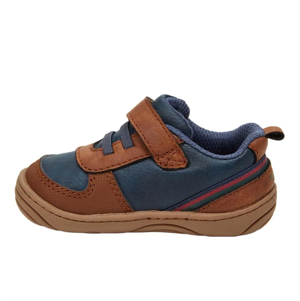 Surprize by Stride Rite Brown & Navy Killian Sneaker - Infant 3M